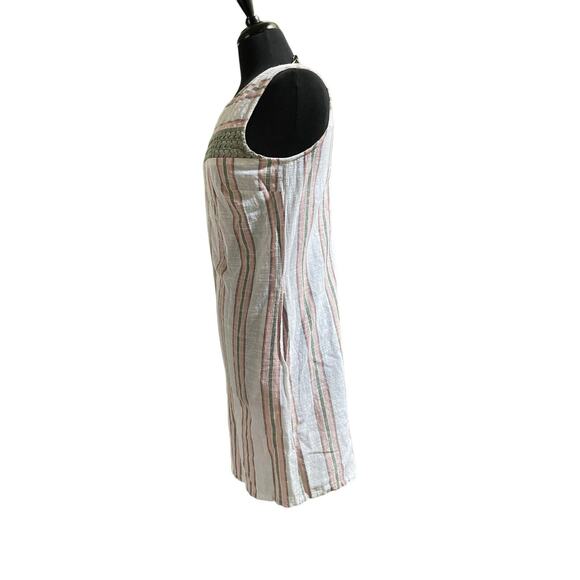 Millenium Striped Multicolor Sleeveless Back Zip Pockets Dress Size Small - Picture 3 of 5